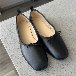 Everlane The Italian Leather Day Ballet Flats size 5.5 Women's Black NWOT